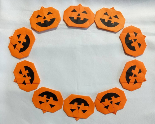 折り紙カボチャハロウィン 送料無料 その他素材 ma-mi 通販 16635092