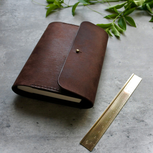 【ほぼ日手帳オリジナルカバー】　イタリアンレザー　ハンドメイド 使えば使うほど手に馴染む、イタリアンレザー製ほぼ日手帳専用