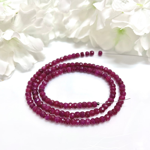 高品質！ルビー×ボタンカット水晶　ブレスレット ルビーボタンカット×水晶×リバーストーン14KGF ブレスレット