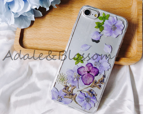 ハンドメイド押し花スマホケース　全機種対応 e3ab30046c2573e73b7ef89968a1fa
