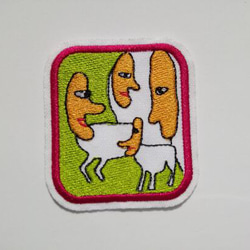 たわ群れ ワッペン パッチ 刺繍 オリジナル ホームメイド アップリケ 日本製 面白い シュール 個性的 7枚目の画像
