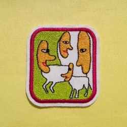 たわ群れ ワッペン パッチ 刺繍 オリジナル ホームメイド アップリケ 日本製 面白い シュール 個性的 8枚目の画像