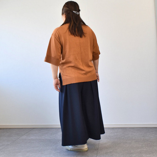 7-15号 2Wayストレッチトロ ガウチョパンツ ネイビー キュロット