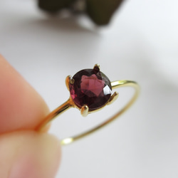[八月生日石] 高品質 5 毫米“紅色尖晶石”戒指 第7張的照片