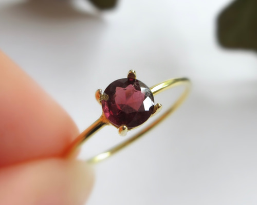 【希少！！】 レッドスピネルリングK18WG 0.52ct9号✳︎新8月の誕生 アクセサリー