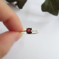 [八月生日石] 高品質 5 毫米“紅色尖晶石”戒指 第8張的照片