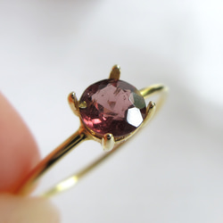 [八月生日石] 高品質 5 毫米“粉紅色尖晶石”戒指 第8張的照片