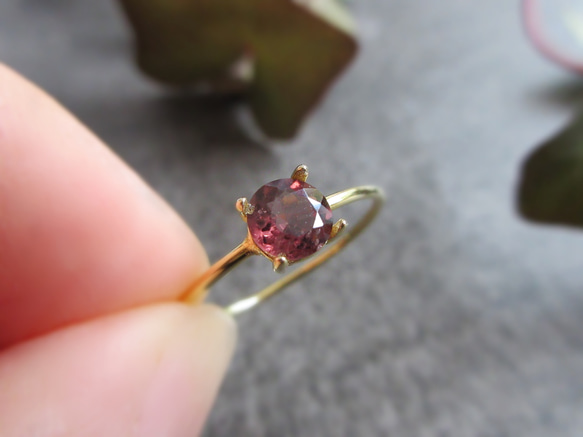 [八月生日石] 高品質 5 毫米“粉紅色尖晶石”戒指 第10張的照片