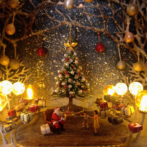 サンタの森 / Santa Claus Wood◇クリスマス◇ジオラマ・アート◇1点物