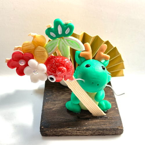 ☆干支 熊手と辰飾り (受注生産) 樹脂粘土 その他置物 おり姫 通販