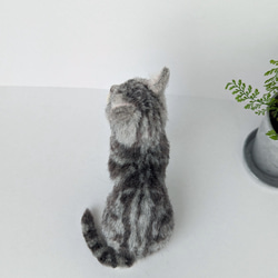 アメリカンショートヘア　羊毛フェルト　ぬいぐるみ　猫　置き物　送料無料　猫の日2024 11枚目の画像