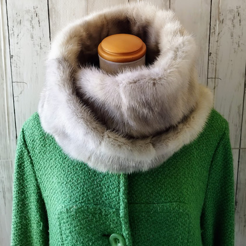 new antique fur ¶ サファイアミンクファーゆったりnejiriスヌード 