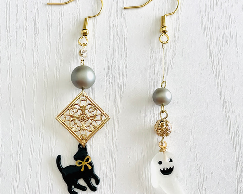 ★Halloween猫ちゃんピアス★B c0565993d28689f018fd7965b3c25a