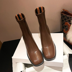 ★サイズ交換可能★本革製靴　ハンドメイドシューズ　ハイヒール　レディース ブーツ 8枚目の画像