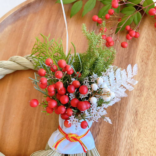 予約販売 超早割 正月飾り 神前挙式 紅白 南天の実 ナンキンハゼ