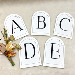 結婚式·披露宴》テーブルナンバー テーブルサイン ラウンド型 アーチ型