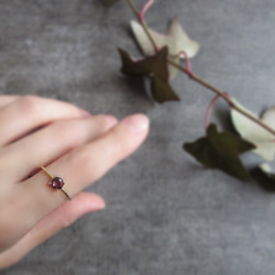 【八月生日石】5毫米美麗「紫色尖晶石」戒指 第3張的照片