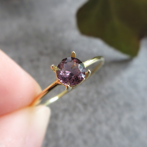 8月の誕生石】5mm発色美「パープルスピネル」リング 指輪・リング KUON