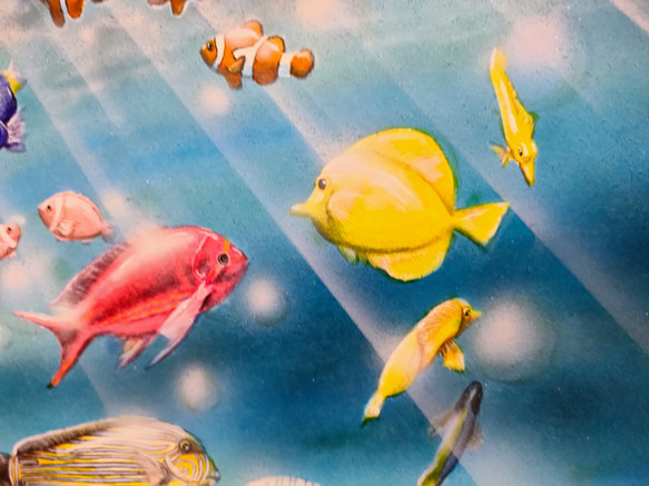 原画　アクリルアート　熱帯の魚たち　F6サイズ 4枚目の画像