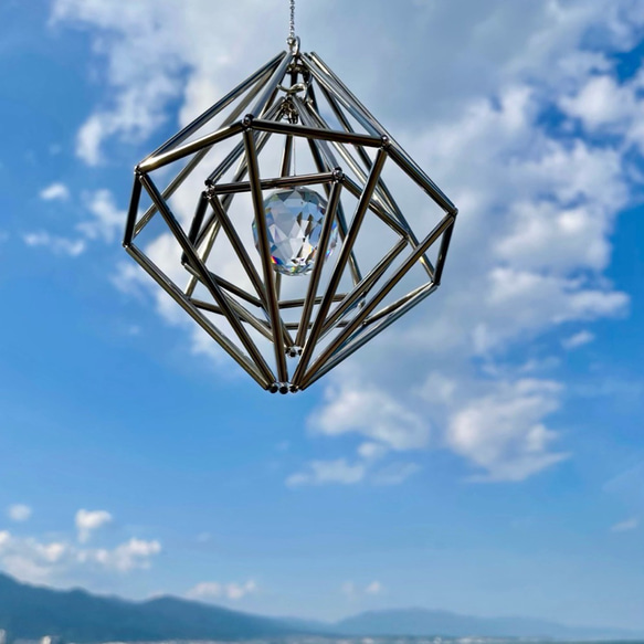 himmeli*ヒンメリ サンキャッチャー ヒンメリサンキャッチャー369シルバー サンキャッチャー OMAMORIYA