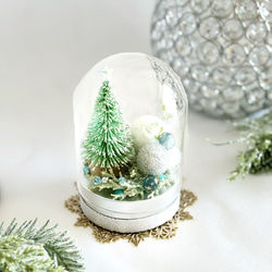 ガラスドームの中の小さなクリスマス（LEDライト） 12枚目の画像
