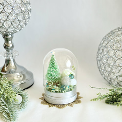 ガラスドームの中の小さなクリスマス（LEDライト） 16枚目の画像