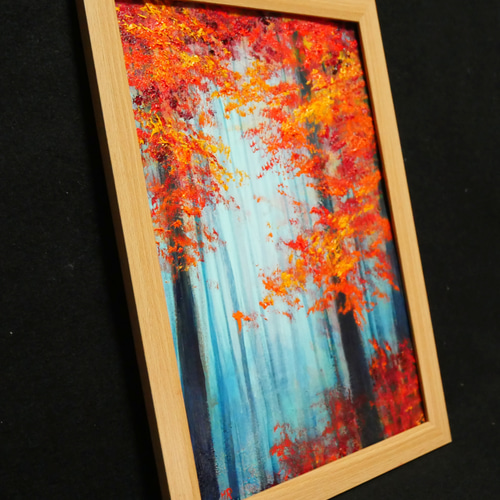 油絵 絵画 【夜の紅葉】 絵画 HR 通販 16636486｜Creema(クリーマ)