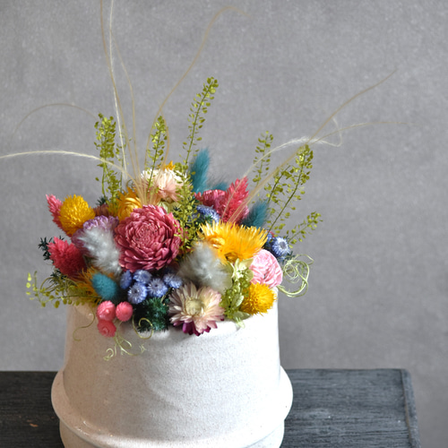 ドライ・プリザーブドフラワー アート ドライ&プリザーブドフラワーのBoxed Flowers《明るめトーン