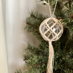 ◯ 6cm 全6種◯ クリアボールオーナメント　オーナメント マクラメ 7枚目の画像