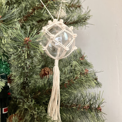 ◯ 6cm 全6種◯ クリアボールオーナメント　オーナメント マクラメ 6枚目の画像
