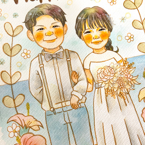 全身無料！！心あたたまる似顔絵で大切な記念日を笑顔に♡結婚式 両親