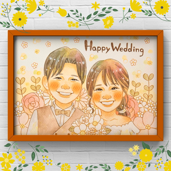 心あたたまる似顔絵で大切な記念日を笑顔に♡結婚式 ウェルカム