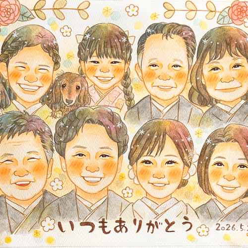 全身無料！！心あたたまる似顔絵で大切な記念日を笑顔に♡結婚式 両親