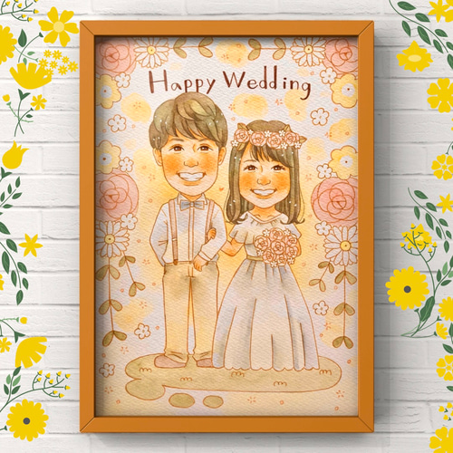 全身無料！！心あたたまる似顔絵で大切な記念日を笑顔に♡結婚式 両親