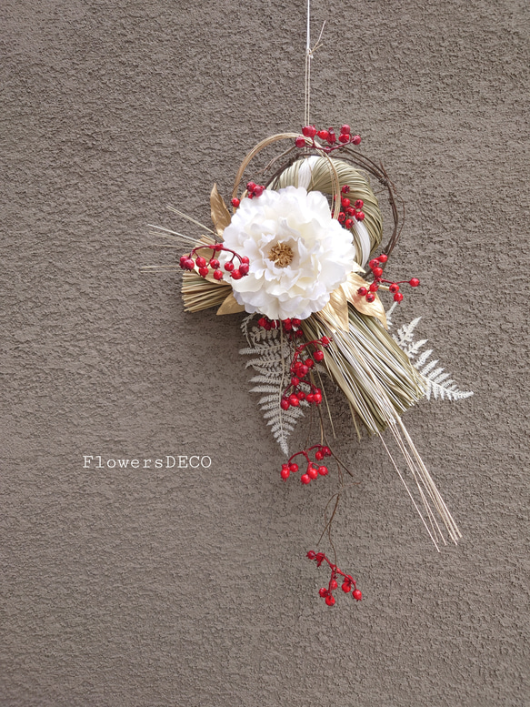 2024 しめ縄飾り ホワイト 2way ① 2024 しめ縄飾り ホワイト 2way ① お正月飾り おしゃれ インテリア