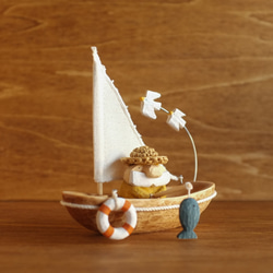 斯堪的納維亞室內裝飾木製 [Tontu&#39;s Fishing] 木雕裝飾品 斯堪的納維亞商品 聖誕禮物 週年紀念禮物 第2張的照片