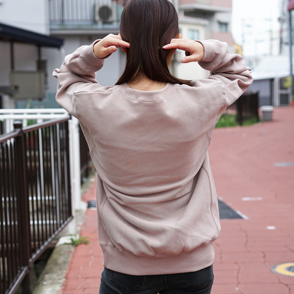 「睡蓮と鰐」刺繍 トレーナー 裏起毛 7枚目の画像