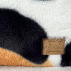 〈マチなし〉三毛猫　ボアサコッシュ　ショルダーバック akaneko  ファー　ハンドメイド　アニマルボア　猫バッグ 8枚目の画像