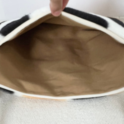 〈マチなし〉三毛猫　ボアサコッシュ　ショルダーバック akaneko  ファー　ハンドメイド　アニマルボア　猫バッグ 6枚目の画像