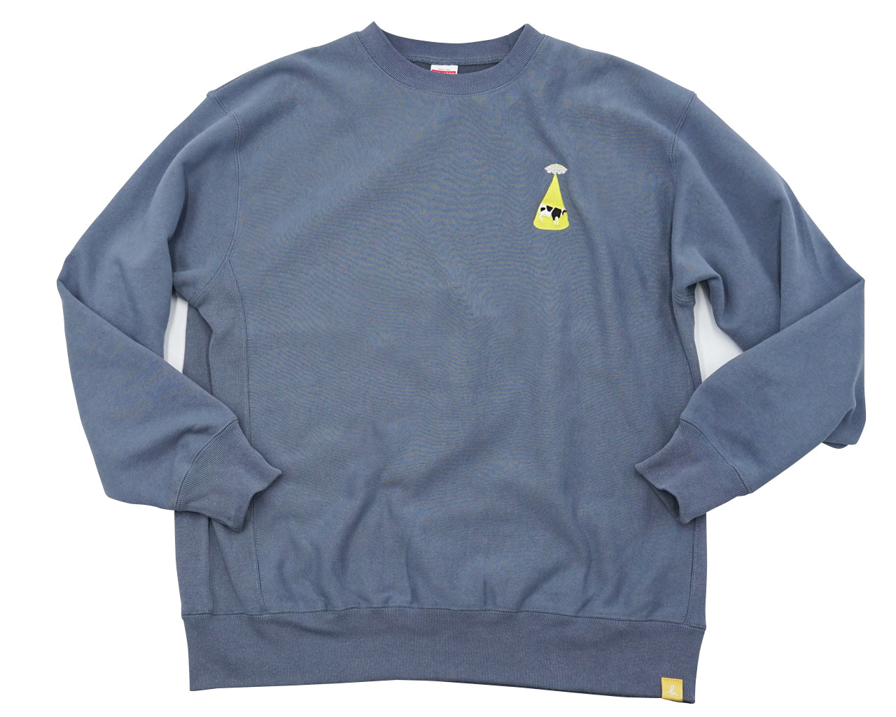 「アブダクションされる牛 」刺繍 トレーナー 裏起毛