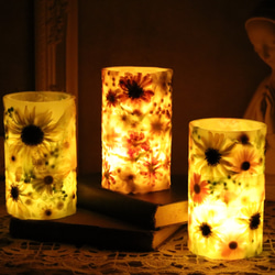 【Spring !! SALE !!】火を使わない お花いっぱいのボタニカルキャンドルランタン 5枚目の画像