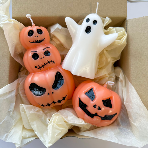 ハロウィンキャンドル3点set キャンドル・キャンドルホルダー