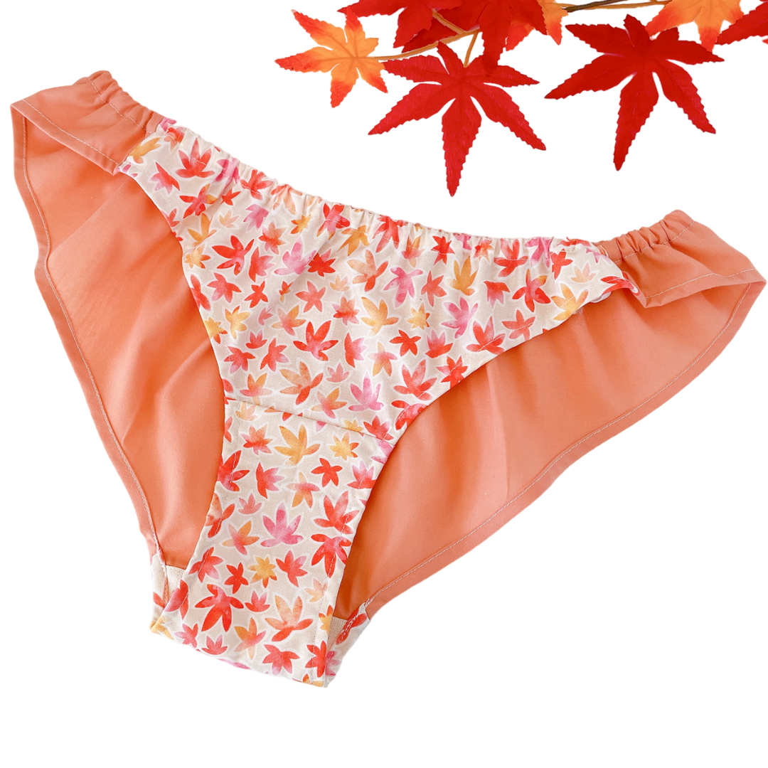 4枚セット 布ナプキン ふんどしショーツ S,M,Lサイズ オーガニックコットン 韓国生地 もみじ 温活 妊活 生理用