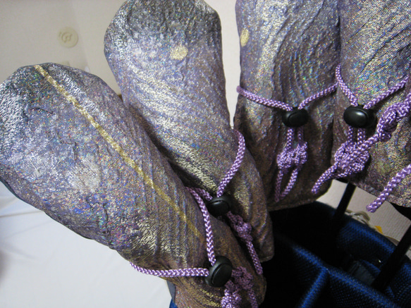 2023020　『オビカラgolf』ヘッドカバー　ドライバー　ウッド　UT　５点セット　チャーム付き 