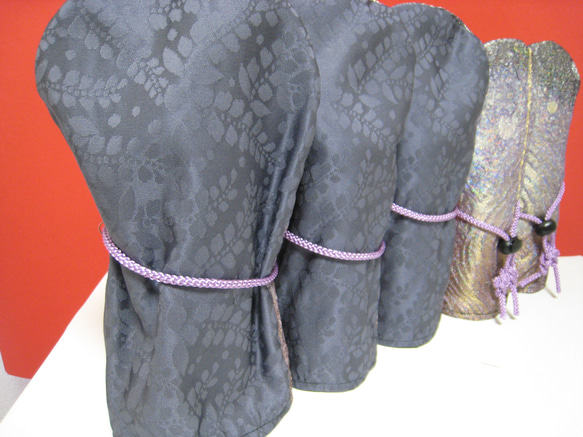 2023020　『オビカラgolf』ヘッドカバー　ドライバー　ウッド　UT　５点セット　チャーム付き 