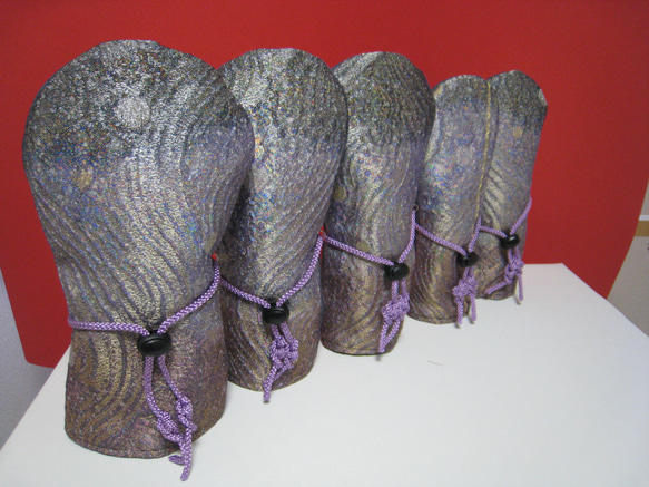 2023020　『オビカラgolf』ヘッドカバー　ドライバー　ウッド　UT　５点セット　チャーム付き 