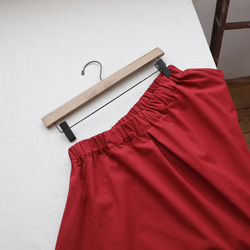 ⁑春支度／最終ＳＡＬＥ　７８cmすっきり見せ前後ウエスト内タック入ギャザースカート上質ベビーキャンバス コットンF23C 11枚目の画像