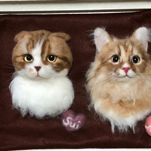 羊毛フェルト オーダー猫 Happyプロフ読んでね様