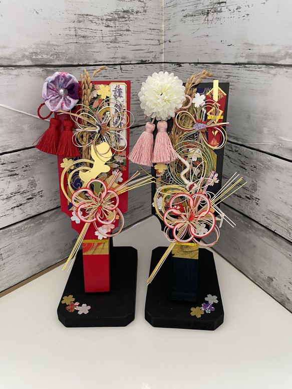 お正月羽子板と蛇飾り お正月羽子板と蛇飾り