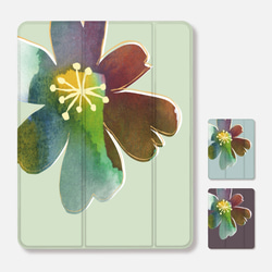 水彩　花　 iPad pro iPad air iPad mini 2 5 6 9 10 11 iPadケース 1枚目の画像